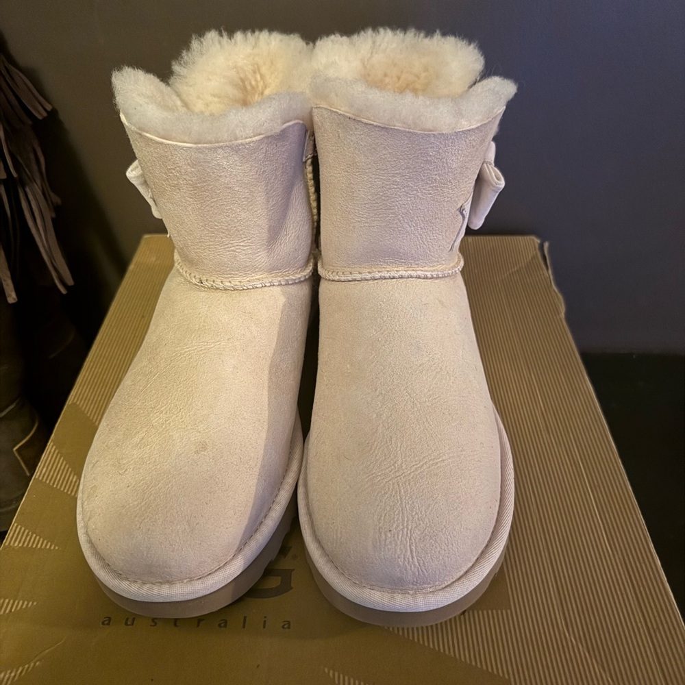 Ugg short boots with Swarovski crystal bow